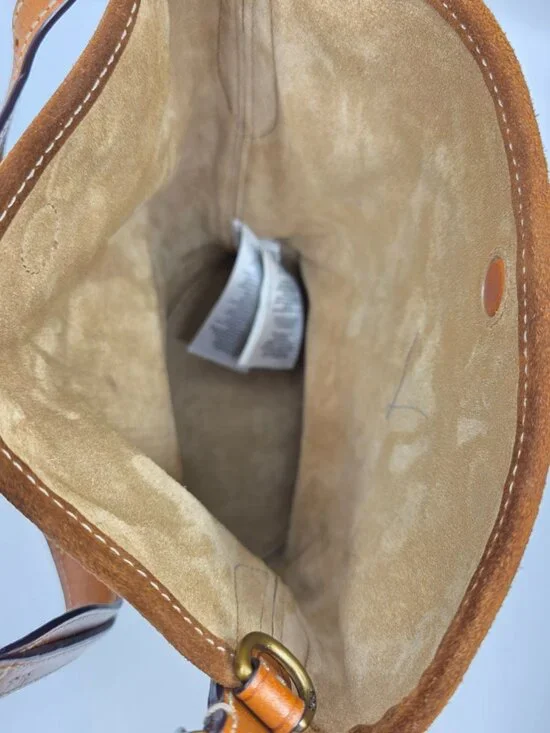 Polo Ralph Lauren Wool Glen Plaid & Suede Bucket Bag MSRP $548 - Picture 9 of 9